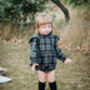Mable Romper In Tartan, thumbnail 2 of 3