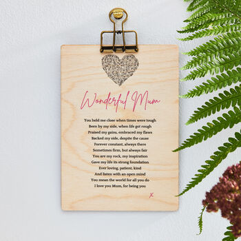 Wooden Mum Poem Print Letterbox Gift For Christmas Or Birthday, 3 of 10