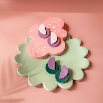 Lilac Slice | Polymer Clay Statement Earrings, 5 of 7