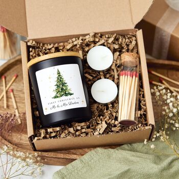 First Christmas As Mr And Mrs Scented Candle Gift For Newly Married Couple, 6 of 8