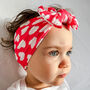 Red Heart Valentine Baby Headbands Bows, thumbnail 2 of 6