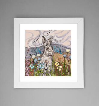 'Hares In The Field' Print, 2 of 3