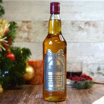Personalised Christmas Blended Whisky With Pewter Label, 3 of 4