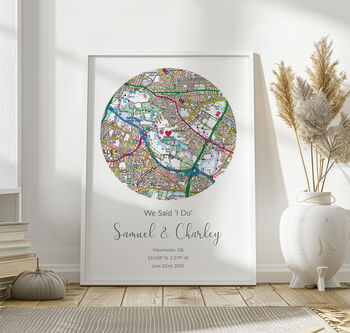 Personalised Map Print Ordnance Survey Landranger UK Edition, 6 of 12