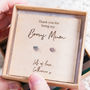 Mother's Day 'Bonus Mum' Heart Silver Stud Earrings, thumbnail 1 of 8