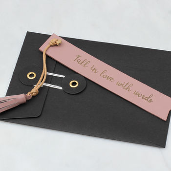 Personalised Initial Italian Leather Bookmark, 3 of 4