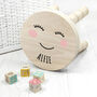 Personalised Cute Face Kids Wooden Stool, thumbnail 4 of 6
