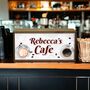 Personalised Wooden Light Box Café Sign, thumbnail 1 of 6