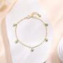 Delicate Aqua Green Opal Charm Bracelet, thumbnail 6 of 12