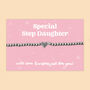 Special Step Daughter Heart Beaded Stretch Bracelet, thumbnail 1 of 5