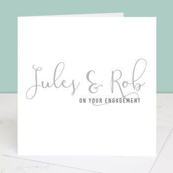 Personalised Calligraphy Engagement Card, 4 of 5