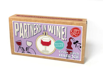Partners In Wine! Mini Matchbox Cross Stitch Kit, 4 of 6