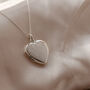 Heart Sterling Silver Two Birth Flowers Locket, thumbnail 3 of 11