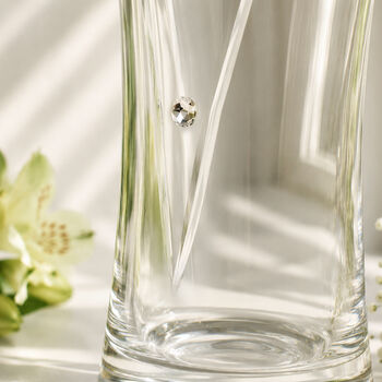 Wedding Anniversary Gift Engraved Crystal Glass Vase, 2 of 10