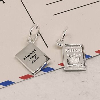 Personalised Travel Passport Silver Charm, 6 of 9