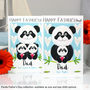 Personalised Panda Twins Father's Day Card, thumbnail 4 of 10