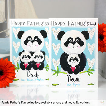 Personalised Panda Twins Father's Day Card, 4 of 10
