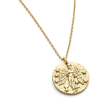 Chunky 14 K Gold Plated Layer Goddess Necklace, 6 of 12