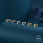 Sterling Silver Tiny Moon Earrings, thumbnail 3 of 12
