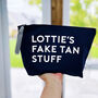 Personalised Fake Tan Pouch, thumbnail 1 of 2