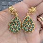 Green Emerald Sterling Silver Earrings, thumbnail 6 of 7