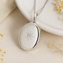Personalised Sterling Silver Oval Star Locket, thumbnail 2 of 10