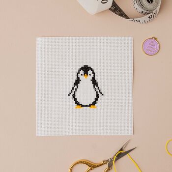 Penguin Mini Counted Cross Stitch Kit, 2 of 3
