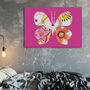 Pink Tropical Butterfly Print, thumbnail 4 of 5