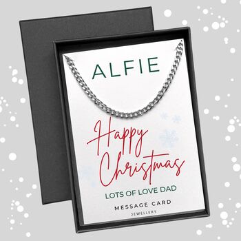 Stainless Steel Christmas Necklace Gift For Him, 2 of 8