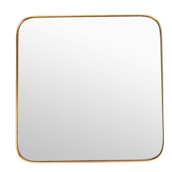 Contemporary Gold Square Mirror, 2 of 2