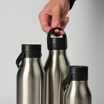 Circular And Co One L Stainless Steel Water Bottle Uncoated Black, 7 of 8