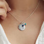 Silver Birthstone Family Name Necklace, thumbnail 6 of 9