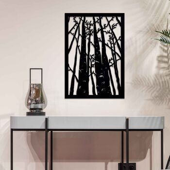 Wooden Forest Laser Cut Trees Wall Art Decor, 7 of 9