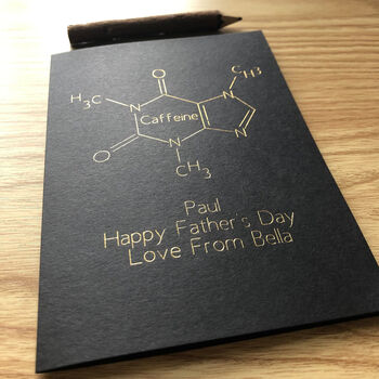 Personalised Coffee Molecule Father's Day Card, 5 of 12