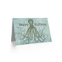 Happy Octopus Tentacles Vintage Style Birthday Card, thumbnail 2 of 3