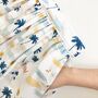 Palm Tree Printed Cotton Midi Skirt, thumbnail 4 of 7