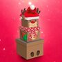 Nested Novelty Christmas Boxes, Stacking Santa, Snowman, Rudolf, thumbnail 1 of 3