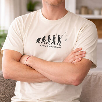'Reel Evolution' Fishing Cotton T Shirt, 2 of 5