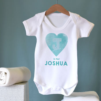 Personalised Heart Baby Vest, 2 of 11