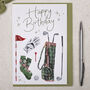 Traditional Golfing Happy Birthday Greeting Card, thumbnail 1 of 3