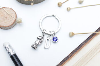 Personalised Chess Keyring Chess Lover Gift, 5 of 9