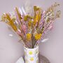 Pastel Yellow And Pink Dried Flower Arrangement, thumbnail 3 of 3