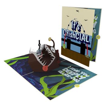 Deeply Alureing! Funny Valentine's Card With Joke Pop Up Fish, 6 of 7