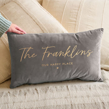 Personalised Couples Velvet Cushion, 2 of 5