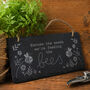 'Excuse The Weeds We're Feeding The Bees' Slate Hanging Sign, thumbnail 1 of 2