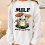 'Man I Love Frogs' Milf Sweatshirt, thumbnail 1 of 4