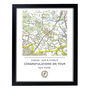 Personalised Present Day Map Black Framed Print, thumbnail 4 of 4