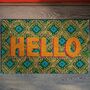 Kia Hello Print Coir Door Mat, thumbnail 3 of 5