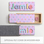 Personalised Love Hearts Wooden Name Puzzle, thumbnail 4 of 6