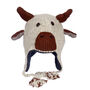 Reindeer Hand Knitted Woollen Animal Hat, thumbnail 4 of 7